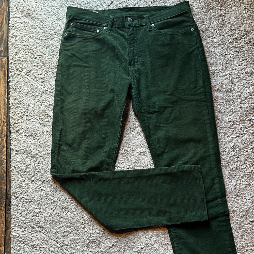 Men's Green Corduroy Levi’s Premium Jean